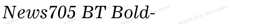 News705 BT Bold字体转换